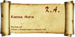 Kassa Aura névjegykártya